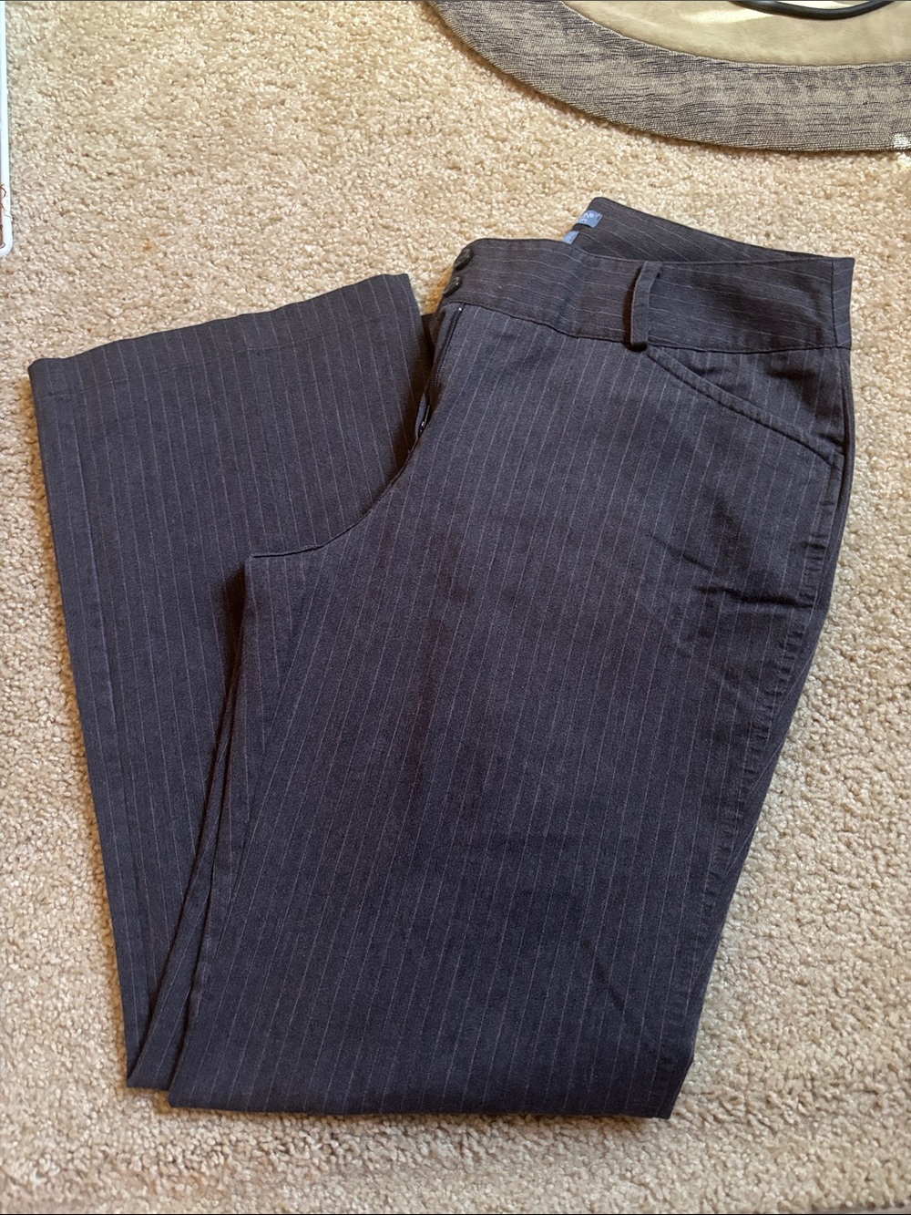 Hilliard and Hanson Pink Pinstripe Trousers